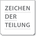 Logo Zeichen der Teilung